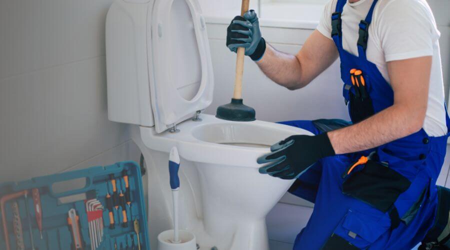 Professional clogged toilet repair in Eldridge, MO